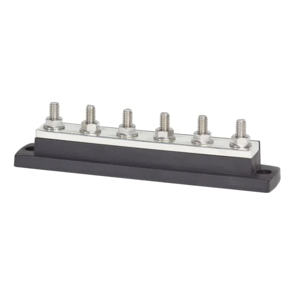 Blue Sea Maxibus 6-Stud Busbar, 250 Amp, 5/16-18 Studs